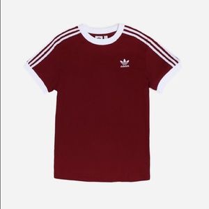 Adidas Burgundy Shirt.